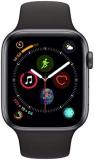 Apple Watch Series 4 (GPS, 44mm) - Space Gray Aluminum with Black Sport Band (Renewed)