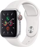 Apple Watch Series 5 (GPS + Cellular, 40mm) - Silver Aluminium Case with White S...