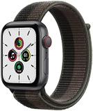 Apple Watch SE (1st generation) (GPS + Cellular, 44mm) Smart watch - Space Grey Aluminium Case with Tornado/Grey Sport Loop. Fitness & Activity Tracker, Heart Rate Monitor, Water Resistant