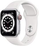 Apple Watch Series 6 40mm (GPS + Cellular) - Silver Aluminium Case with White Sp...