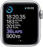 Apple Watch Series 6 40mm (GPS + Cellular) - Silver Aluminium Case with White Sport Band (Renewed)