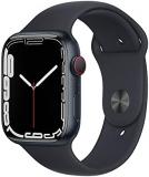 Apple Watch Series 7 (GPS + Cellular, 45 mm), Aluminium Case Midnight, Sports Strap Midnight, Regular