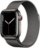 Apple Watch Series 7 (GPS + Cellular, 41mm) Smart watch - Graphite Stainless Steel Case with Graphite Milanese Loop. Fitness Tracker, Blood Oxygen & ECG Apps, Always-On Retina Display, Water Resistant