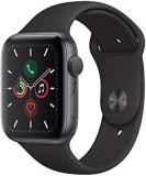 Apple Watch Series 5 (GPS, 44mm) - Space Grey Aluminum Case with Black Sport Ban...