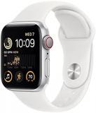 Apple Watch SE (2nd generation) (GPS + Cellular, 40mm) Smart watch, Silver Aluminium Case with White Sport Band - Regular. Fitness & Sleep Tracker, Crash Detection, Heart Rate Monitor, Water Resistant