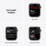 Apple Watch Series 7 (GPS + Cellular, 41mm) Smart watch - Silver Stainless Steel Case with Silver Milanese Loop. Fitness Tracker, Blood Oxygen & ECG Apps, Always-On Retina Display, Water Resistant