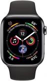 Apple Watch Series 4 (GPS + Cellular, 44MM) - Space Black Stainless Steel Case with Black Sport Band (Renewed)
