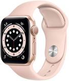 Apple Watch Series 6 GPS, 40mm Gold Aluminium Case with Pink Sand Sport Band - R...
