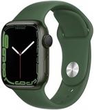 Apple Watch Series 7 (GPS, 41mm) - Green Aluminium Case with Clover Sport Band (Renewed)
