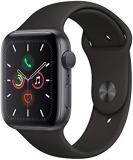 Apple Watch Series 5 (GPS, 44mm) - Space Gray Aluminum Case with Black Sport Band (Renewed)