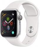 Apple Watch Series 4 (40mm,GPS) - Silver Aluminium Case with White Sport Band (Renewed)