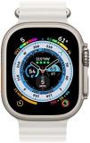 Apple Watch Ultra (GPS + Cellular, 49mm) Smart watch - Titanium Case with White Ocean Band. Fitness Tracker, Precision GPS, Action Button, Extra-Long Battery Life, Brighter Retina Display