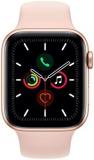 Apple Watch Series 5 (GPS, 44mm) - Gold Aluminum Case with Pink Sport Band (Renewed)
