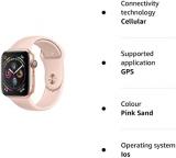 Apple Watch Series 4 40mm (GPS) - Gold Aluminium Case with Pink Sand Sport Band (Renewed)