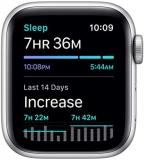 Apple Watch SE 40mm | WiFi - GPS - Bluetooth | Silver & White Sport Band (Renewed)