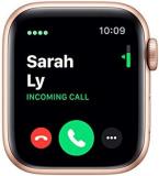Apple Watch Series 5 44mm (GPS + Cellular) - Gold Aluminium Case with Pink Sand Sport Band (Renewed)