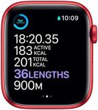 Apple Watch Series 6 44mm (GPS) - (PRODUCT)Red Aluminium Case with (PRODUCT)Red Sport Band (Renewed)