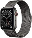 Apple Watch Series 6 GPS + Cellular, 44mm Graphite Stainless Steel Case with Gra...