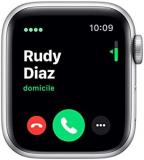 Apple Watch Series 5 40mm (GPS + Cellular) - Silver Aluminium Case with White Sport Band (Renewed)
