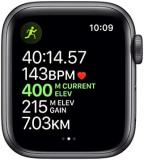 Apple Watch Series 5 (GPS, 40mm) - Space Grey Aluminium Case with Black Sport Band (Renewed)