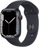 Apple Watch Series 7 (GPS + Cellular, 45MM) - Midnight Aluminum Case with Midnight Sport Band (Renewed)