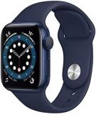 Apple Watch Series 6 40mm (GPS) - Blue Aluminium Case with Deep Navy Sport Band ...