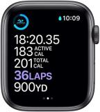 Apple Watch Series 6 44mm (GPS + Cellular) - Space Grey Aluminium Case with Black Sport Band (Renewed)