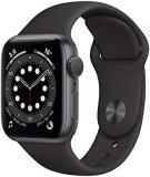 Apple Watch Series 6 40mm (GPS) - Space Grey Aluminium Case with Black Sport Ban...