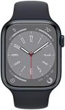 Apple Watch Series 8 (GPS + Cellular 45mm) Smart watch - Midnight Aluminium Case with Midnight Sport Band - Regular. Fitness Tracker, Blood Oxygen & ECG Apps, Water Resistant