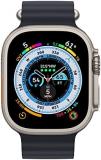 Apple Watch Ultra (GPS + Cellular, 49mm) Smart watch - Titanium Case with Midnight Ocean Band. Fitness Tracker, Precision GPS, Action Button, Extra-Long Battery Life, Brighter Retina Display