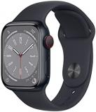 Apple Watch Series 8 (GPS + Cellular, 41mm) Smart watch - Midnight Aluminium Cas...