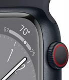Apple Watch Series 8 (GPS + Cellular, 41mm) Smart watch - Midnight Aluminium Case with Midnight Sport Band - Regular. Fitness Tracker, Blood Oxygen & ECG Apps, Water Resistant