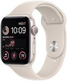 Apple Watch SE (2nd generation) (GPS, 44mm) Smart watch - Starlight Aluminium Case with Starlight Sport Band - Regular. Fitness & Sleep Tracker, Crash Detection, Heart Rate Monitor, Water Resistant