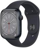 Apple Watch Series 8 (GPS 45mm) Smart watch - Midnight Aluminium Case with Midni...