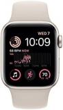 Apple Watch SE (2nd generation) (GPS, 40mm) Smart watch - Starlight Aluminium Case with Starlight Sport Band - Regular. Fitness & Sleep Tracker, Crash Detection, Heart Rate Monitor, Water Resistant