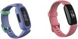 Fitbit Ace 3 Activity Tracker for Kids, Up to 8 days battery life & water resistant up to 50 m & Inspire 2 Health & Fitness Tracker, 24/7 Heart Rate & up to 10 Days Battery, Desert Rose