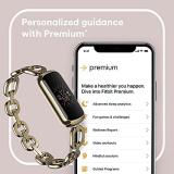Fitbit Luxe Special Edition Activity Tracker , Soft Gold / Peony & Charge 5 Activity Tracker with 6-months Premium Membership Included,Graphite/Black