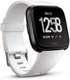 Fitbit Versa Health & Fitness Smartwatch with Heart Rate, Music & Swim Tracking, Black/White