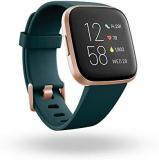 Fitbit Versa 2 - Smartwatch,Heart Rate Monitor, Emerald Green/Rose Gold