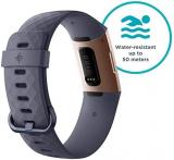Fitbit Charge 3 Advanced Fitness Tracker with Heart Rate, Swim Tracking & 7 Day Battery - Rose-Gold/Grey, One Size