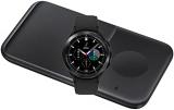 Samsung Galaxy Watch4 Classic 46mm 4G LTE Smart Watch, Rotating Bezel, 3 Year Manufacturer Warranty, Black with an Official 15W Duo Wireless Charging Pad Black (UK Version)