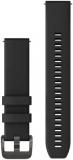 Garmin Quick Release 20 Watch Band, Black Silicone with Gunmetal Hardware, (010-13114-00)