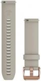 Garmin Quick Release 20 Watch Band, Light Sand Silicone with Rose Gold Hardware, (010-13114-02)
