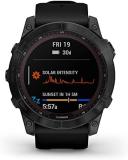 Garmin fenix 7X Sapphire Solar, Larger sized adventure smartwatch, with Solar Charging Capabilities, rugged outdoor watch with GPS, touchscreen, wellness features, black DLC titanium with black band