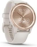 Garmin vivomove Trend - Peach Gold Stainless Steel Bezel with Ivory Case and Sil...