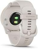 Garmin vivomove Trend - Peach Gold Stainless Steel Bezel with Ivory Case and Silicone Band