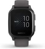 Garmin Venu Sq, GPS Smartwatch with All-day Health Monitoring and Fitness Features, Built-in Sports Apps and More, Shadow Grey with Slate Grey Band (Renewed)