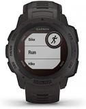 Garmin Instinct Solar, Solar-powered Rugged Outdoor Smartwatch, Built-in Sports Apps and Health Monitoring, Graphite
