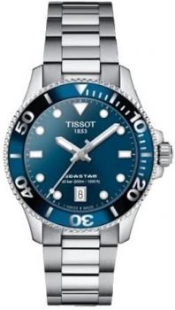 Tissot Seastar 1000 40 mm time only watch blue background T120.410.11.041.00
