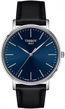 Tissot Everytime Gent Blue Watch only time Man Leather Strap T143.410.16.041.00